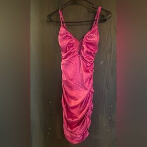 Fashion Nova Elegant Pink Ruched Dress